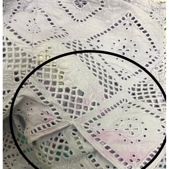 Free People Hankie Halter Tank Top Floral Eyelet Embroidered Cotton S NWD 279122 - Picture 9 of 9